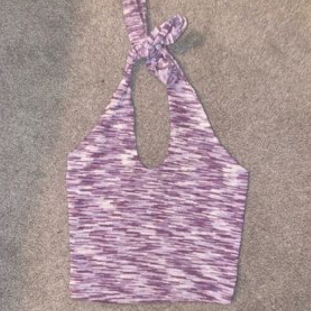 Divided Lavender Knit Crop Top